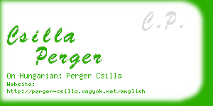 csilla perger business card